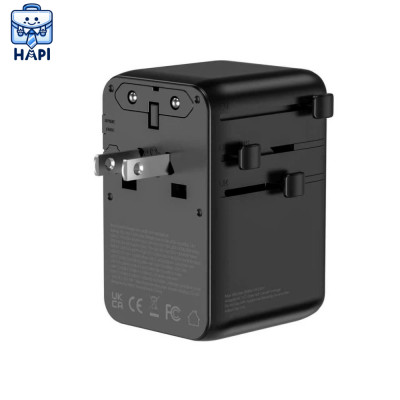 Bộ Chuyển Đổi Quốc Tế hàng chính hãng WIWU ARAMID FIBER Warrior 70W GaN Plug Adapter Wi-UA009