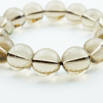 Vòng Tay Đá Thạch Anh Khói Smoky Quartz Tự Nhiên 14mm 14 hạt
