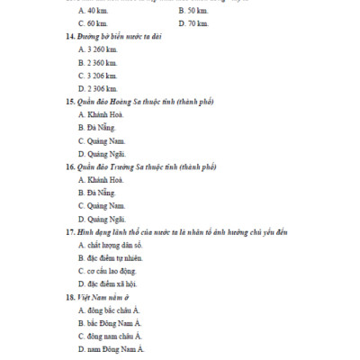 Sách - Trắc nghiệm địa lí 8 (dùng chung cho các bộ sgk hiện hành)