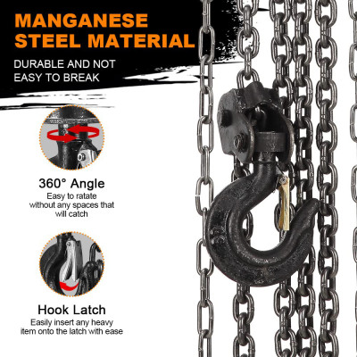 Pa Lăng Xích Kéo Tay ABG HSZ 2,5M/5M Palang Nâng Vật Nặng, Dùng Trong Xây Dựng, Sản Xuất, Kho