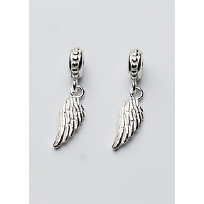 Combo 2 cái charm bạc hình cánh thiên thần mặt treo 2 - Ngọc Quý Gemstones