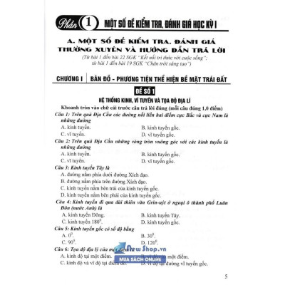 Sách - Đề Kiểm Tra Đánh Giá Địa Lí Lớp 6 - Bám Sát SGK Chân Trời Sáng Tạo & Kết Nối Tri Thức Với Cuộc Sống - Hồng Ân
