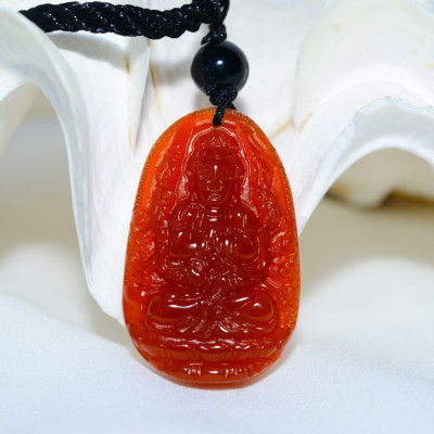 Phật Bản Mệnh Đá Mã Não Đỏ_Phật bản mệnh cho người mệnh Hỏa, mệnh Thổ_Mặt Phật đá phong thủy