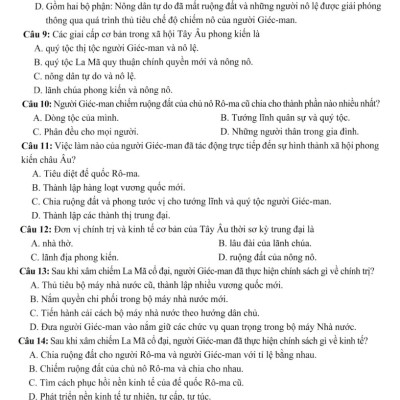 	Đề Kiểm Tra Đánh Giá Năng Lực Môn Lịch Sử - Địa Lí (Phần Lịch Sử) Lớp 7 _EDU