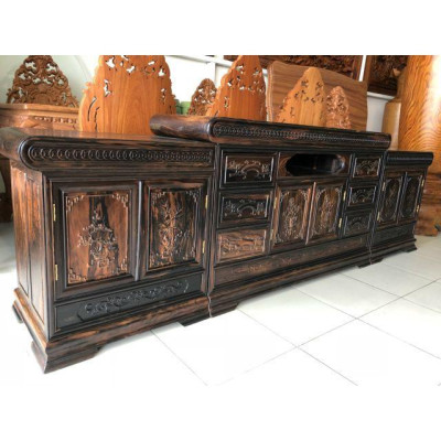 TỦ KỆ TIVI GỖ MUN HOA CAO CẤP