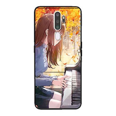 Ốp Lưng in cho Oppo A9 2020 Mẫu Nàng Đánh Đàn Piano - Hàng Chính Hãng