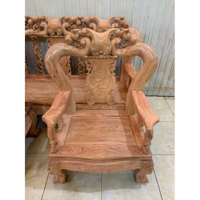 bộ bàn ghế quốc đào tay 10 gỗ hương đá nam phi