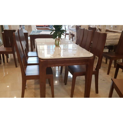 Bàn Ăn Hiện Đại Màu Óc Chó ( Hàng Cao Cấp)