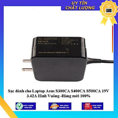 Sạc dùng cho Laptop Asus S300CA S400CA S500CA 19V 3.42A Hình Vuông - Hàng Nhập Khẩu New Seal
