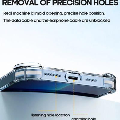 Ốp lưng dành cho iPhone 16, iPhone 16 Pro, iPhone 16 Plus, iPhone 16 Pro Max  TPU dẻo trong suốt chống sốc 4 góc cao cấp - Hàng chính hãng.