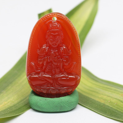 Mặt Dây Chuyền Như Lai Đại Nhật Đá Mã Não Đỏ Ngọc Quý Gemstones NLDNMND