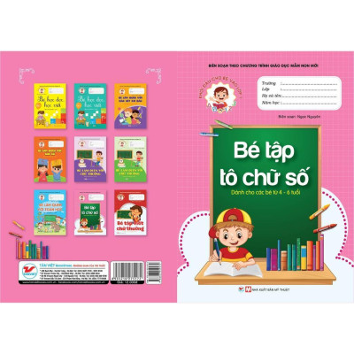 Sách Khởi Đầu Cho Bé Vào Lớp 1 - Bé Tập Tô Chữ Số - Tân Việt Books