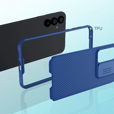 Ốp lưng cho Samsung Galaxy S23 Fe bảo vệ camera chống sốc hiệu Nillkin Camshield chống sốc cực tốt, chất liệu cao cấp, có khung & nắp đậy bảo vệ Camera - Hàng chính hãng