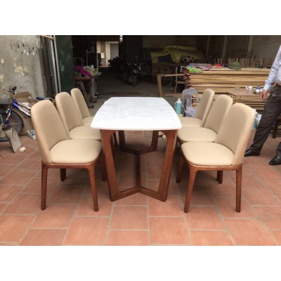 Bộ bàn ăn mặt đá 4 ghế và 6 ghế