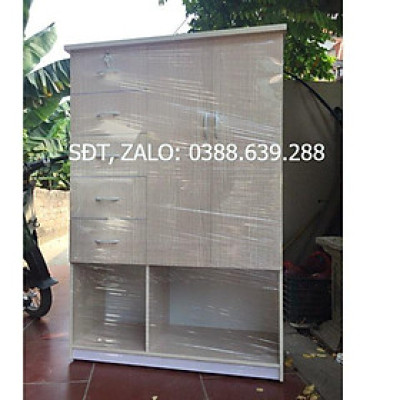 Tủ nhựa đài loan 2 lớp vân gỗ sồi