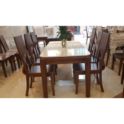 Bàn Ăn Hiện Đại Màu Óc Chó ( Hàng Cao Cấp)