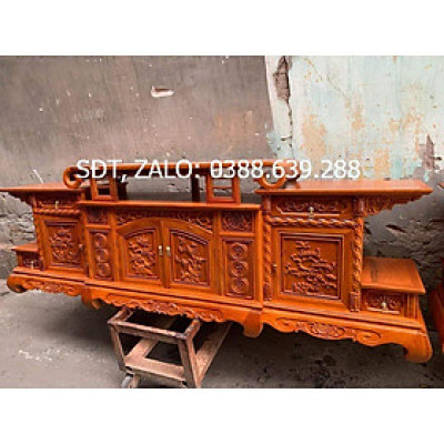 Kệ tivi kiểu Vòm gỗ gõ đỏ