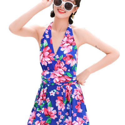 Đồ Bơi Nữ Một Mảnh Kiểu Váy Hoa Hở Lưng Gợi Cảm ATI27 MayHomes One-Piece Swimwear With Backless Top