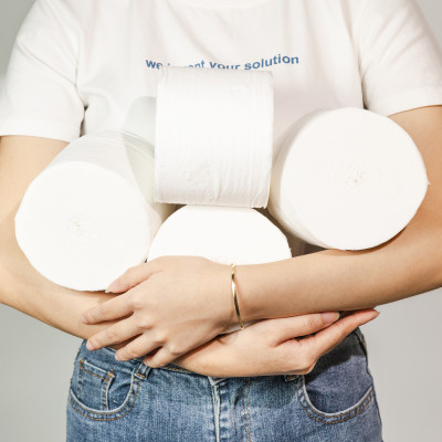 Giấy vệ sinh Ecotissue 3 lớp lốc 6 cuộn không lõi cao cấp mềm dai tự nhiên