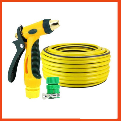 Bộ dây vòi xịt nước rửa xe,tưới cây tăng áp 3 lần 20M( nối nhựa xanh) 206317