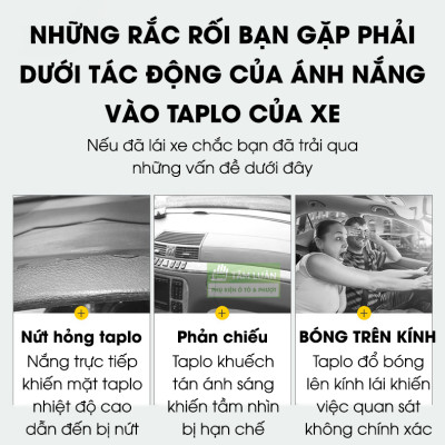 Thảm taplo xe ô tô da carbon Tâm Luân chống nắng và chống nóng không thấm nước (26 dòng xe - đời xe)