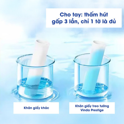 [MUA 4 GÓI KHĂN TREO TƯỜNG TẶNG 2 GÓI KHĂN RÚT SIZE S] Khăn giấy treo tường cao cấp Vinda Prestige 4D 3 lớp 212 tờ
