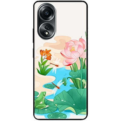 Ốp lưng cho Oppo A74 - A95 4G - A60 4G - A36 - A76 - A96 4G - Sen Hồng Chuồn Đỏ - Hàng Chính Hãng