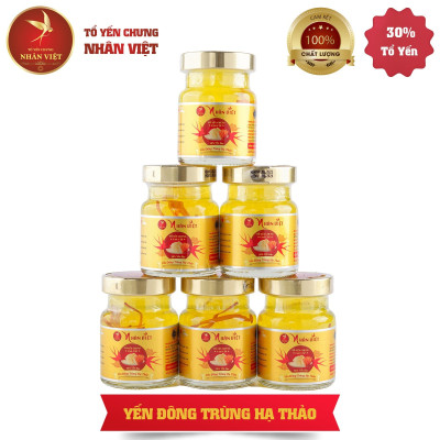 Lốc 6 Hũ Yến Sào Chưng Đủ Vị Nhân Việt 30% Yến Nguyên Chất Hũ 70ml