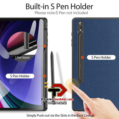 Bao da chống sốc cho Samsung Tab S8 Plus chính hãng Dux Ducis Domo (có khay đựng bút) - Hàng Nhập Khẩu 