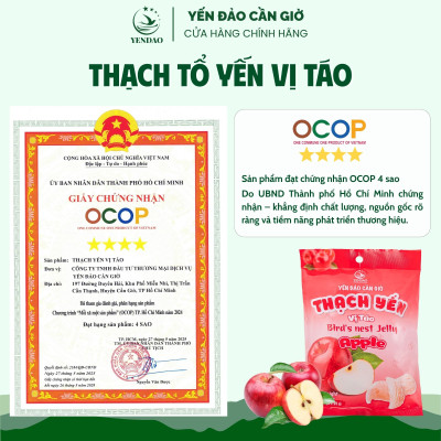 Yến Đảo - Thạch Tổ Yến Vị Táo Hương Vị Trái Cây Tươi Ngon, Dinh Dưỡng Cho Cả Gia Đình