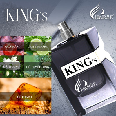Nước Hoa Nam CHARME KING 60ml Lưu Hương Lâu Nam Tính, Mạnh Mẽ_Nước Hoa Chính Hãng