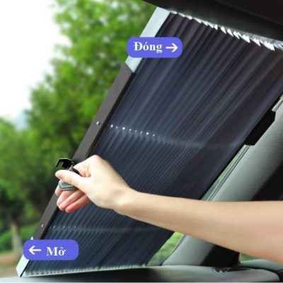 Bộ Rèm Chắn Nắng Kính Lái Bên Trong Ô Tô Tự Động 165 x 70