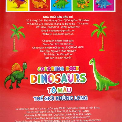 Tô Màu Thế Giới Khủng Long Dinosaurs 2
