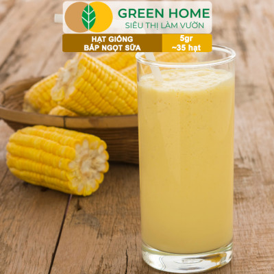 Hạt Giống Bắp Sữa Ngọt, Greenhome, Gói 5GR~35 hạt, Dễ Trồng Quanh Năm, Nảy Mầm Cao, T32