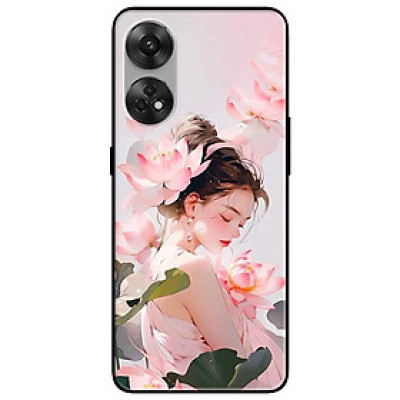 Ốp lưng cho Oppo Reno 2Z - 2F - Reno 6Z - Reno 7Z 5G - 8Z 5G - Reno 8T 4G - Reno 8T 5G - Thiếu Nữ Sen Đẹp - Hàng Chính Hãng