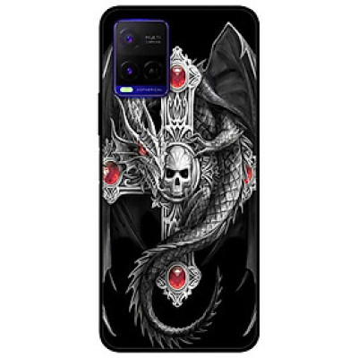 Ốp lưng dành cho Vivo Y21 - Vivo Y21s mẫu Ngọc Đỏ Và Rồng