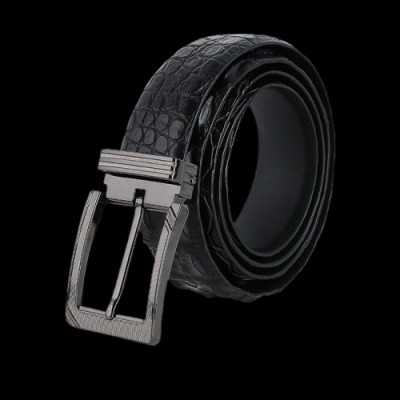 HP4733-34-35-37 - Thắt lưng nam da cá sấu Huy Hoàng gai đuôi 3,5P đầu kim màu đen, nâu đất, nâu đỏ, vàng