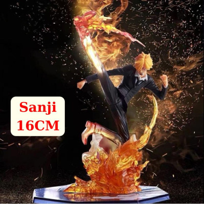 Mô Hình LED Sanji 16cm Hắc Cước Mô hình One Piece Cao Cấp, Figure Mô Hình Anmie One Piece Luffy Vua Hải Tặc