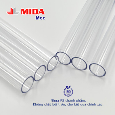 Ống nghiệm nhựa MidaMec 13x100 PS không nắp đóng gói 250 cái/bao
