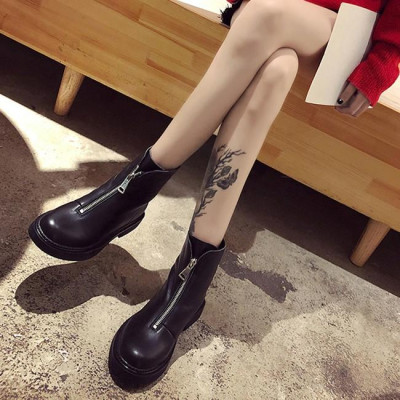 ️ Giày boot dây kéo phía trước nữ 20414