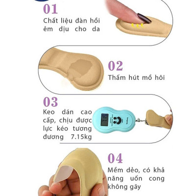 Bộ 2 cặp lót giày 4D bảo vệ gót chân và chống tuột gót giày (loại bầu) 1 CẶP KEM VÀ 1 CẶP ĐEN