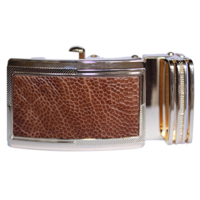 HT9407 - Đầu khóa da đà điểu Huy Hoàng 3,5 phân đầu vàng màu vàng bò