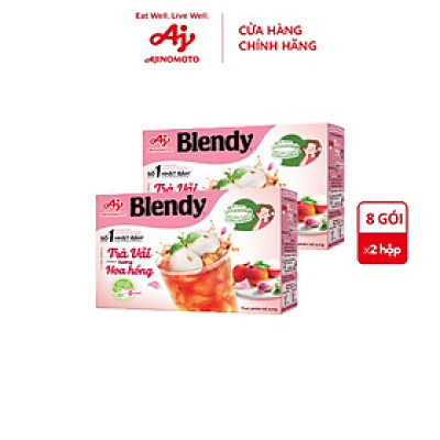Combo 2 Hộp Trà Vải Hương Hoa Hồng Blendy® 11g/Gói (1 Hộp 8 Gói)