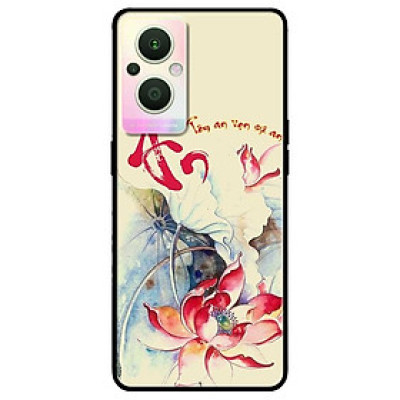 Ốp lưng dành cho Oppo A16K - Oppo A36 / A76 - Oppo Reno 7z 5G mẫu Tâm An Sen Đỏ