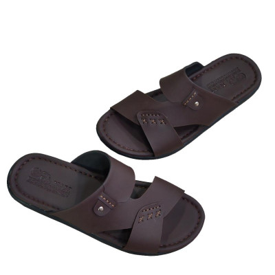 Dép Nam Quai Ngang Da Bò Thật TiTi ĐÔ Cao Cấp DNA2219