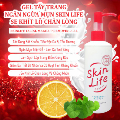 Gel Tẩy Trang Cow Skinlife Facial Make-Up Removing Gel Làm Sạch Sâu Và Ngừa Mụn 150g (Combo 150g Và Set 24ml)