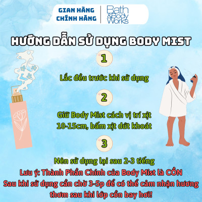 Body Mist Bath And Body Works Nam Nữ Chính Hãng Sweet Pea, Xịt Thơm Body Toàn Thân Hương Nước Hoa 236ml