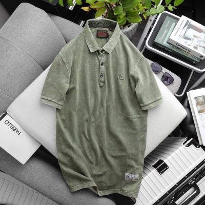 Áo thun polo wash bụi E.V.I.S.U_phượt_dã ngoại