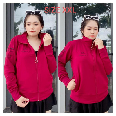 Áo khoác nỉ  thun coton da cá chống nắng cao cấp nhiều màu  Size 2XL  62- 70kg