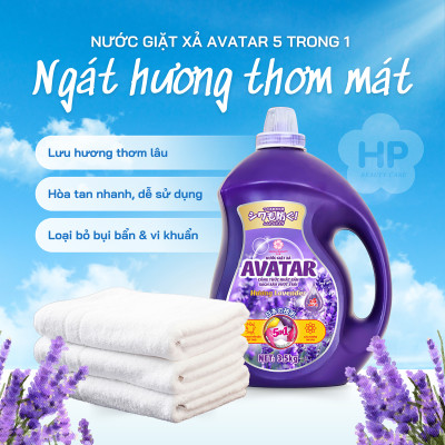 Nước Giặt Xả 5 Trong 1 Hương Lavender Avatar 3,5 Kg